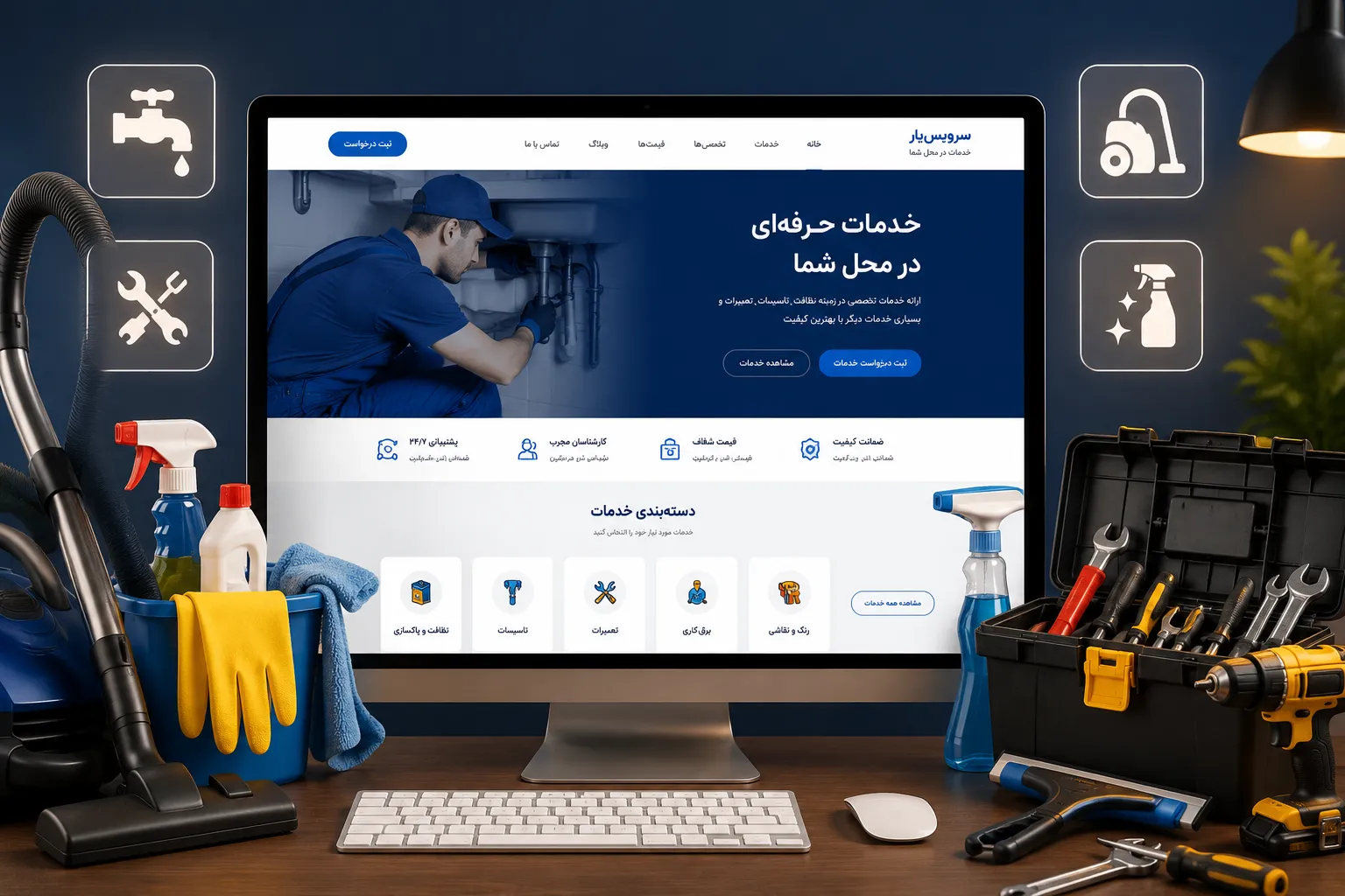 طراحی و ساخت سایت خدماتی