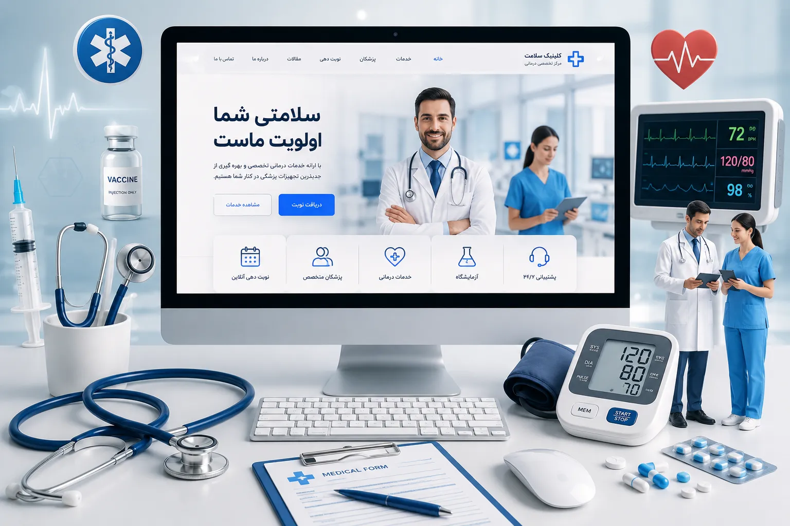 طراحی اختصاصی سایت پزشکی در مشهد